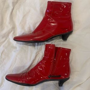 ❤️ RED vinyl prada boots ❤️